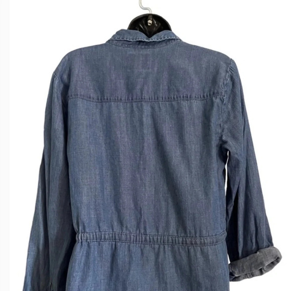 Abercrombie and Fitch Chambray Jean Denim Shirt Dress Size M - Picture 6 of 8